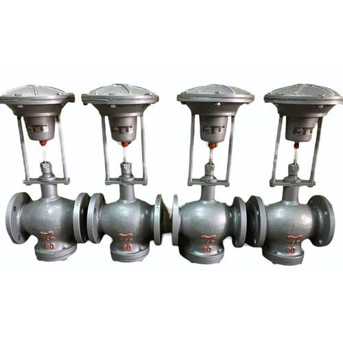 Industrial Cast Steel Globe Valve - Color: Silver