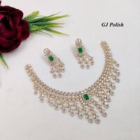 Shiny ColorStone American Diamond Necklace