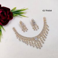 Shiny ColorStone American Diamond Necklace