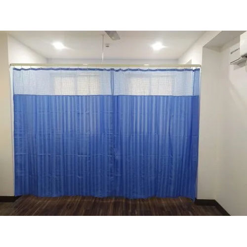 Hospital Track Curtains - Color: Blue