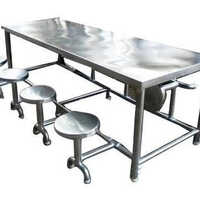 6 Seater Ss Canteen Table And Chair - Application: Industrial