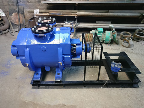 Single Stage Water Ring Vacuum Pump - Cast Iron , High Pressure Electric Performance for Industrial Water Usage, Blue Design