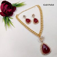 Sparkling Colorstone Exquisite AD Necklace