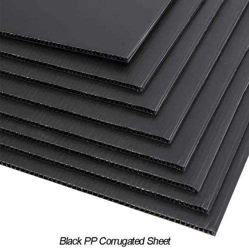 Esd Pp Corrugated Sheet - Color: Black