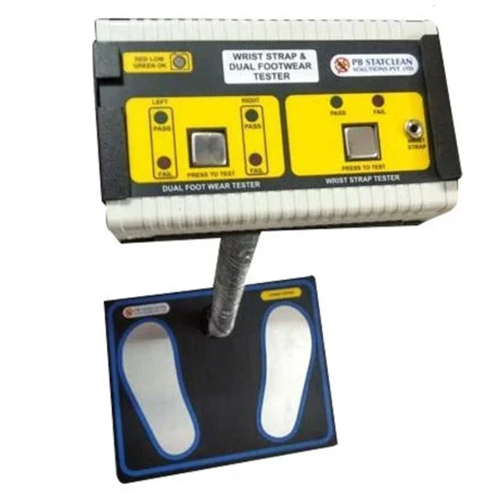 Wrist Strap Cum Dual Foot Wear Combo Tester - Color: Black And Yellow
