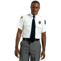 Men Security Guard Shirt - Cotton, Small To Xl Sizes, White Color, Short Sleeves | Customized Logo, Washable, Summer Uniform