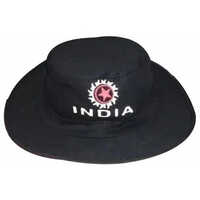 Men Round Cap - Cotton, Custom Design, Black | Sports Cap With Embroidered Pattern, Breathable Comfort For Everyday Wear And Outdoor Activities