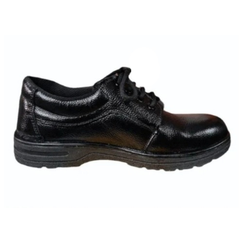 Black Leather Safety Shoes - Insole Material: Pu