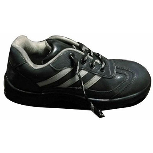 Pure Leather Safety Shoes - Color: Black