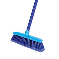 Soft Broom - Plastic Material, Industrial Size | Blue Color For Efficient Floor Cleaning
