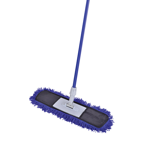 Acrylic Dry Mop - Cotton Material, 24 Inch (L), Blue Color | Ideal for Hardwood, Tile & Laminate Floor Mopping, Machine Washable Mop Head