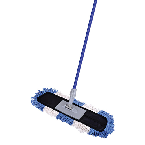 18 Inch Premium Mop - Cotton and Stainless Steel, 18 Inch (L) Size, Blue Color | Ideal for All Floor Types, Durable and Efficient Cleaning Tool