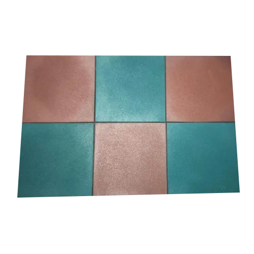 20x20 Inch Rubber Floor Tiles - Rubber Material, 20x20 Inches, 10-20 mm Thickness | Rustic Design, Easy to Clean, Ideal for High Traffic Areas