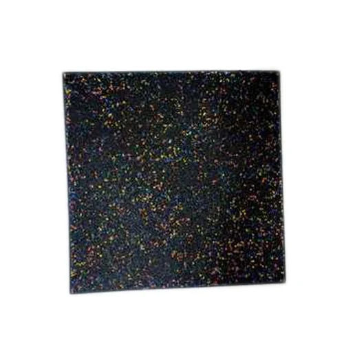 Epdm Square Rubber Floor Tile - Color: Black