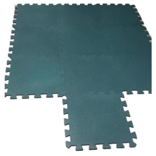 Rubber Matte Finish Floor Tile - Color: Black