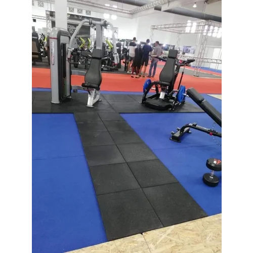 Gym Rubber Floor Mats - Color: Green