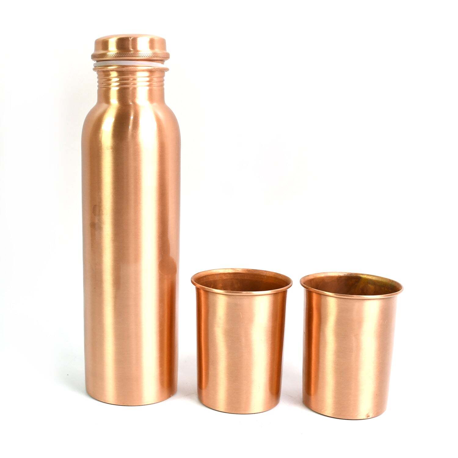Copper Water Bottle 2 Glasses With Gift Box S
