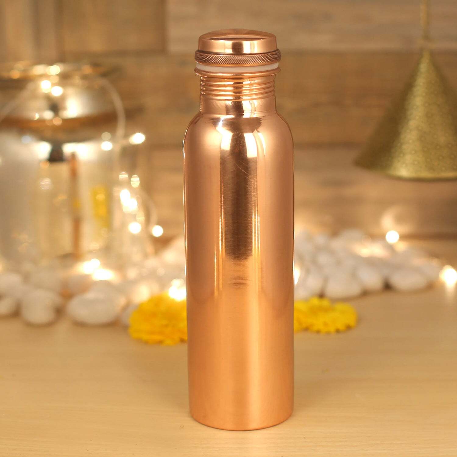 Copper Water Bottle 2 Glasses With Gift Box S at 880.00 INR at
