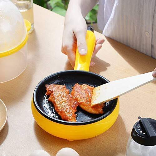 Multi Functional Electric 2 In 1 Egg Frying Pan With Egg Boiler Machine Measuring Cup With Handl