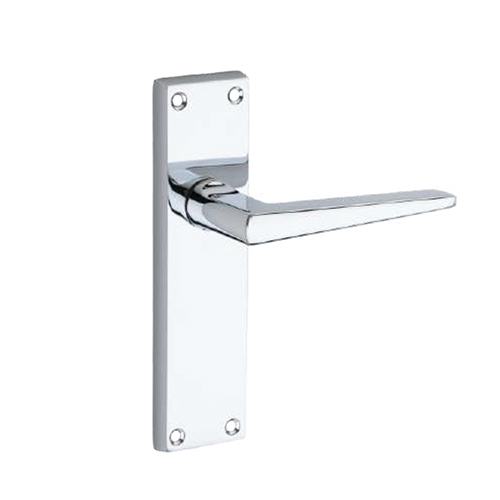 Zinc Door Handle - Durable Zinc Material, Standard Size, Polished Silver Finish | High-Quality Door Closer and Opener for Residential & Commercial Use