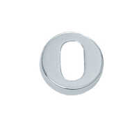 Steel Escutcheon - 51mm Size | Polished Silver Finish, Durable Keyhole Protection
