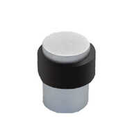 Stainless Steel Door Stopper - 37mm Size, Polished Finish, White & Black Options, Durable Design For Home And Office Use