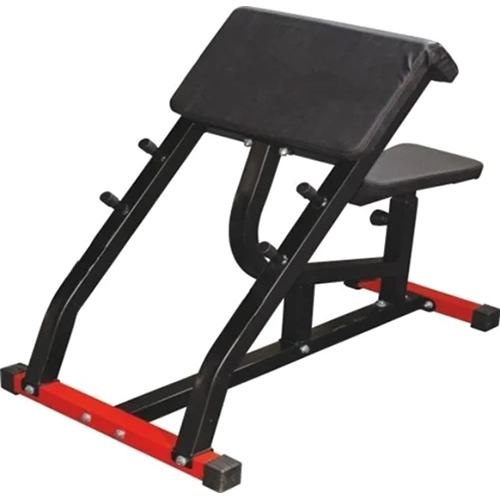 Preacher Curl Bench - Commercial-Grade, Adjustable Seat and Arm Pad | Tone Muscles, Strength Gain, Warranty Included