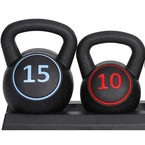 Vinyl Kettlebell Set - Adjustable Weight Range | Manual Operation, Ideal for Full-Body Workouts, Commercial Grade, Warranty Included