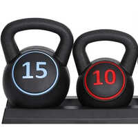 Vinyl Kettlebell Set - Adjustable Weight Range | Manual Operation, Ideal For Full-body Workouts, Commercial Grade, Warranty Included