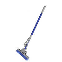 Pva Mop - Sturdy Plastic Material, Lightweight Blue Design | Versatile Floor Cleaning For Any Surface, Quick Absorbency