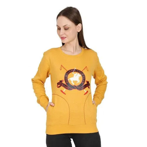 Girls Printed Sweatshirt - Color: Yellow