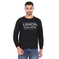 Black Full Sleeves Tshirt - Cotton Fabric, Customized Size | Stylish Printed Design for Male Fashion Enthusiasts