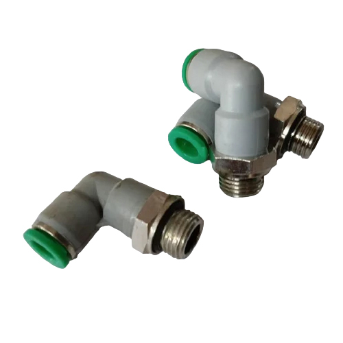 Pneumatic Elbow Connector - Color: Silver