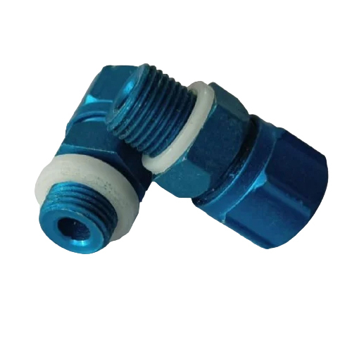 Aluminium Zero Leak Connector - Color: Blue