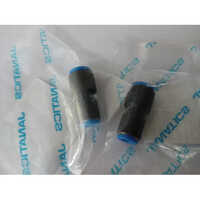 4 Mm Straight Connector - Aisi Stainless Steel, Polished Black Finish | Round Shape, Butt Weld Connection, Quick Fit Design