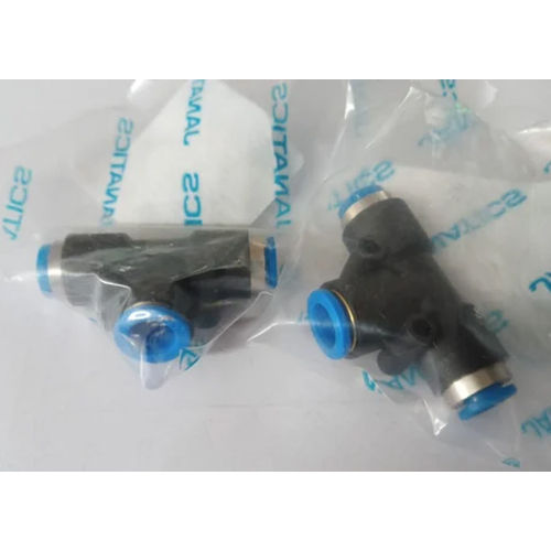 8 Mm Pu Pneumatic Equal Tee - Color: Silver