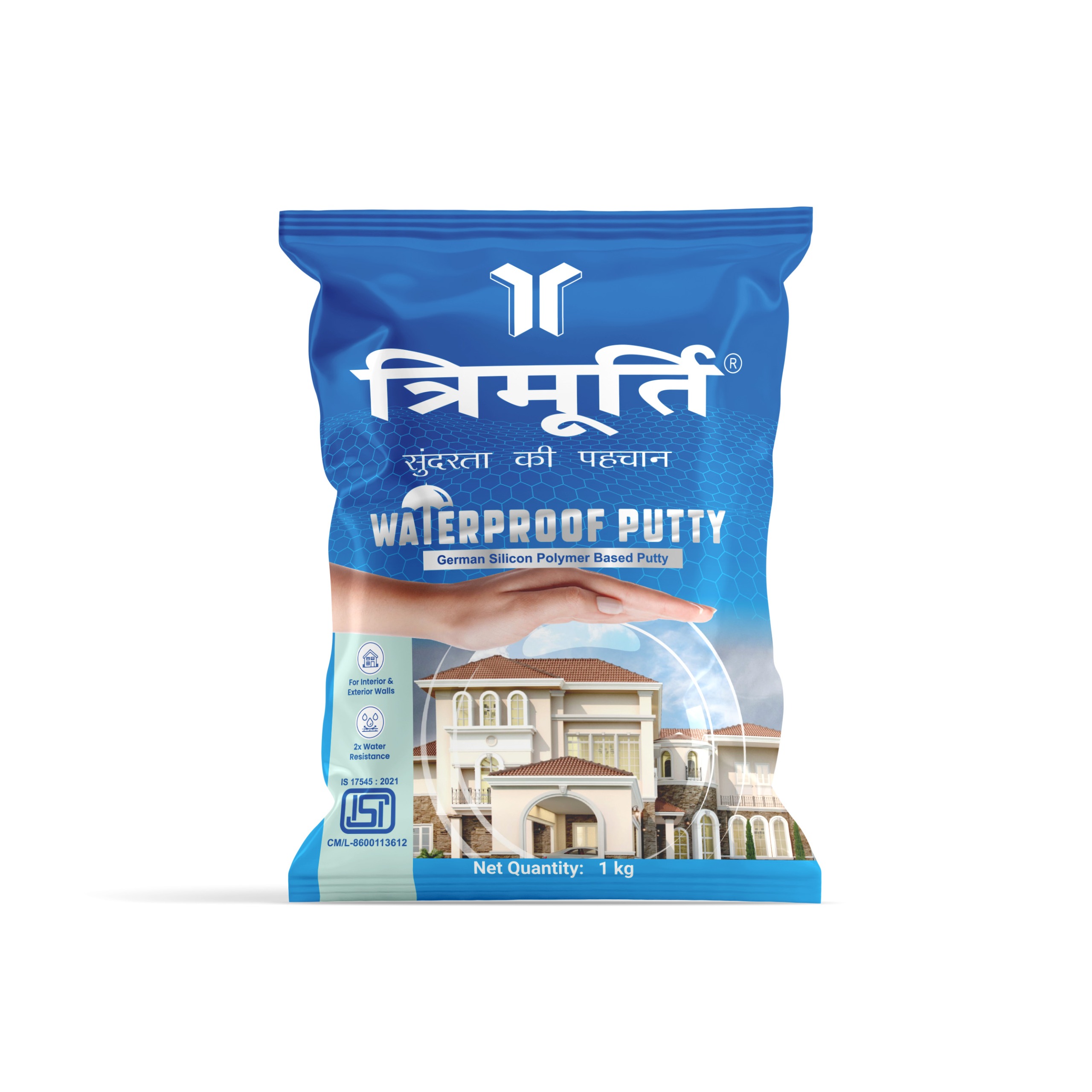 ट्रिमूर्ति 1 किग्रा वॉटरप्रूफ वॉल पुट्टी