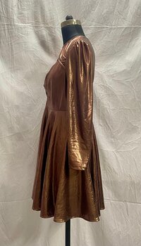 WOMENS FANCY RUSTY COLOUR DRESS
