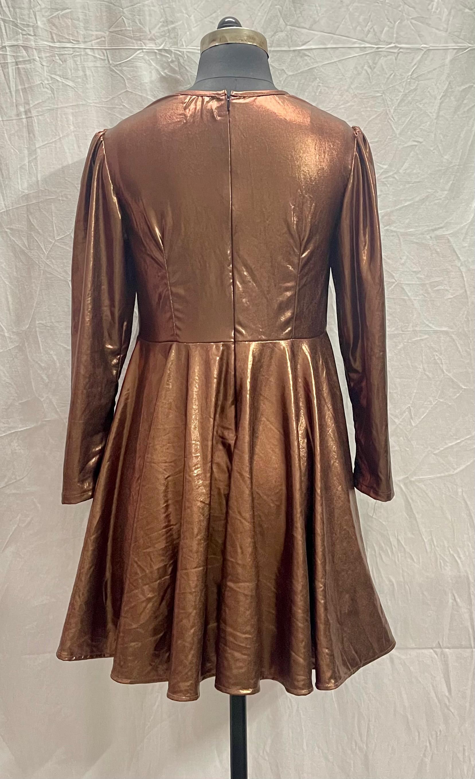 WOMENS FANCY RUSTY COLOUR DRESS