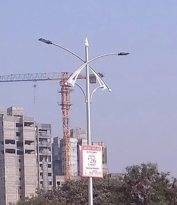 Octagonal Light Poles - Color: Grey