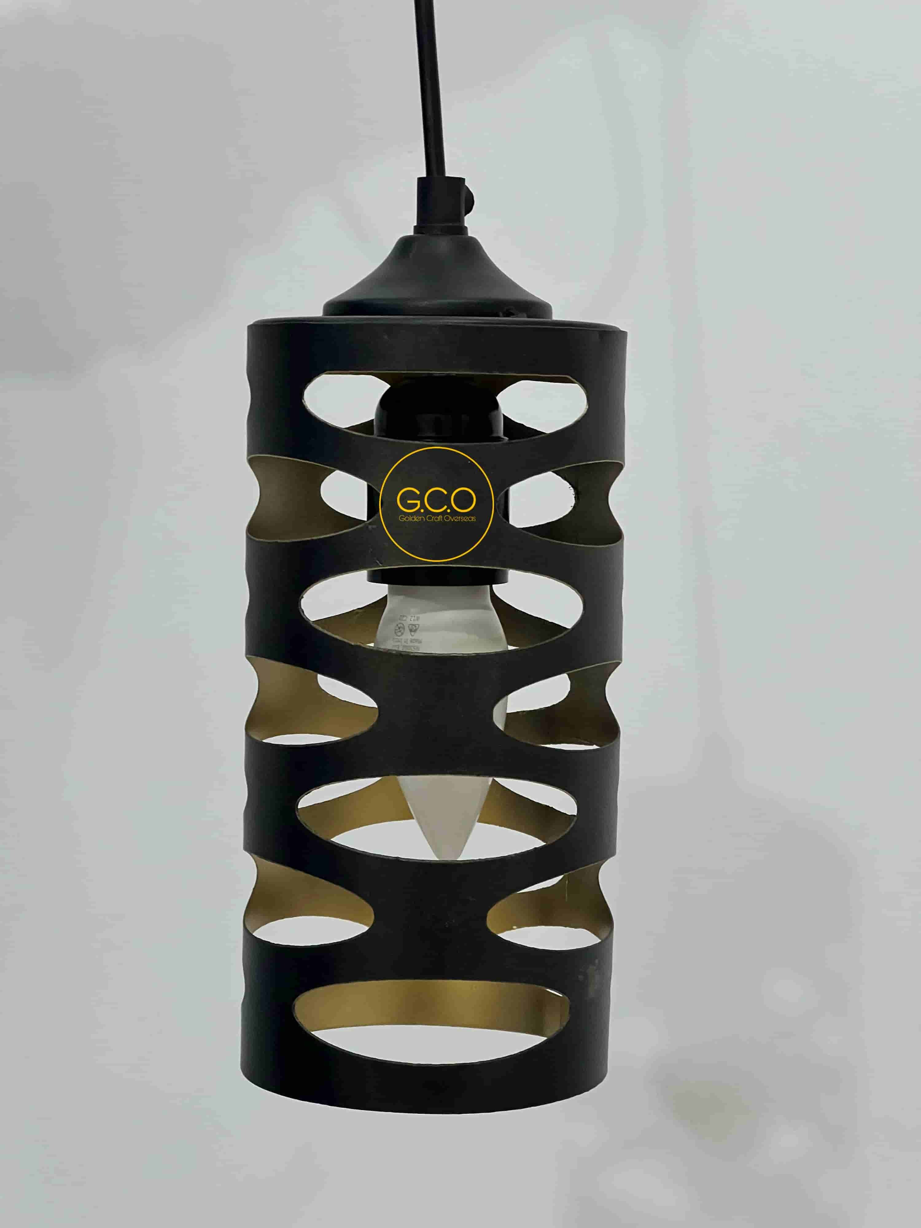 Light Sphere - Metal, 4x8 Inches, Multi-color | Incandescent, Electric Power, Modern Style, Cylindrical Shape