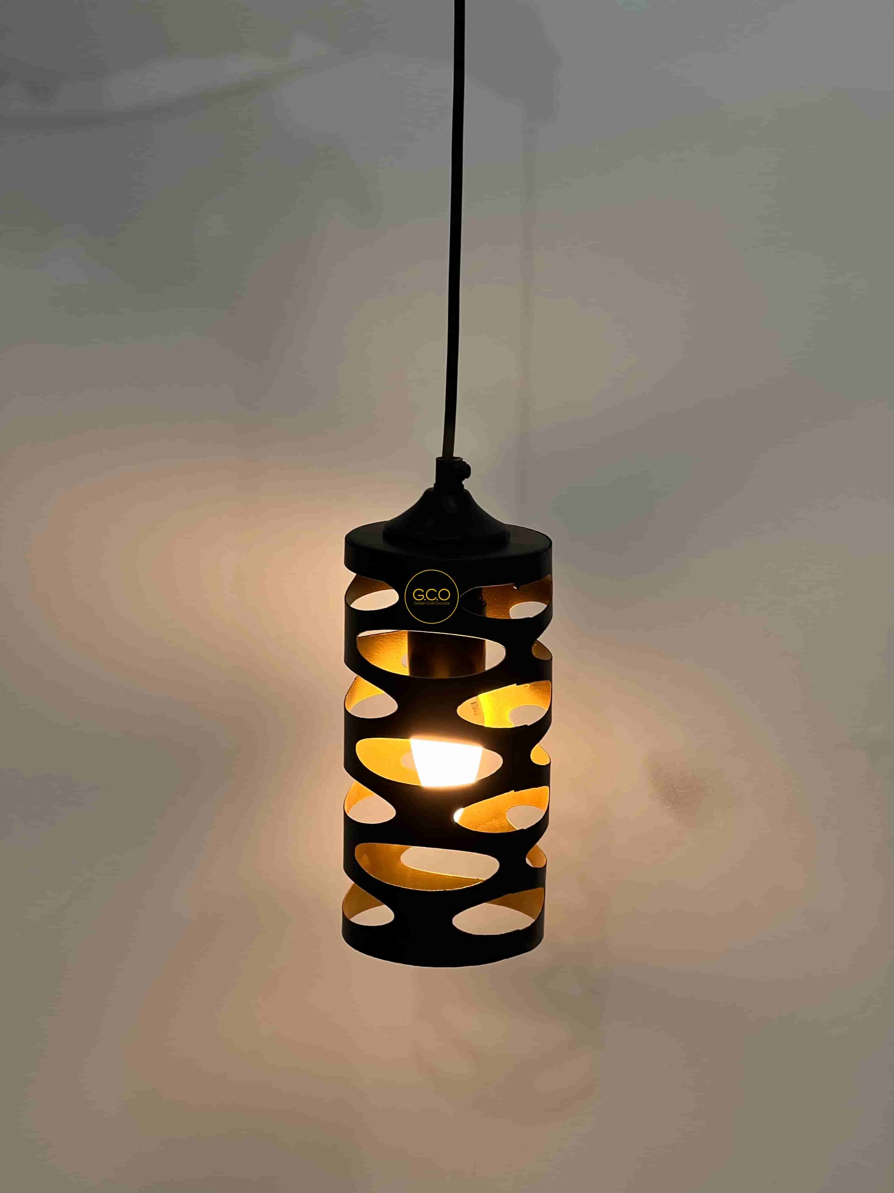 Light Sphere - Metal, 4x8 Inches, Multi-color | Incandescent, Electric Power, Modern Style, Cylindrical Shape