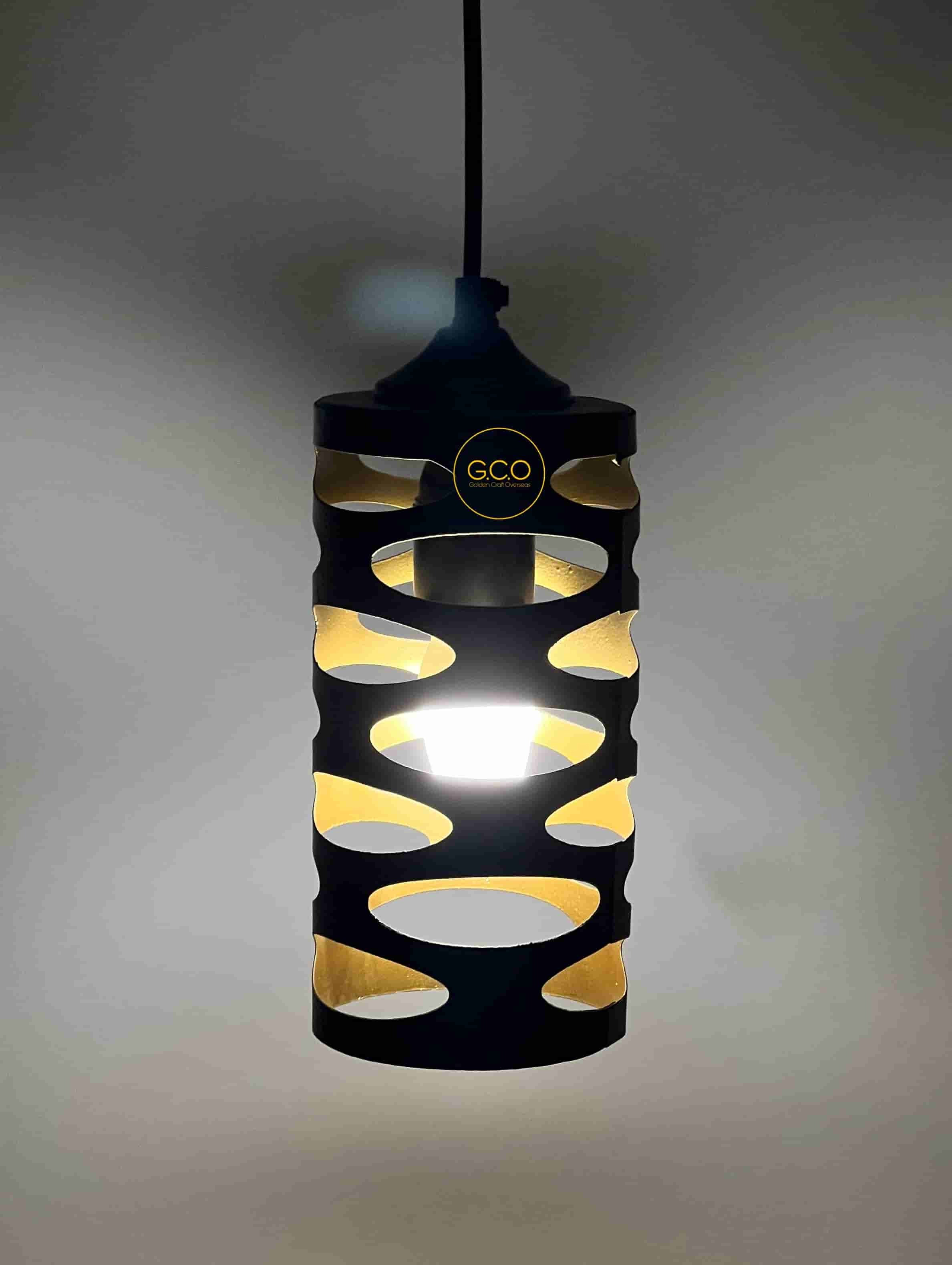 Light Sphere - Metal, 4x8 Inches, Multi-color | Incandescent, Electric Power, Modern Style, Cylindrical Shape