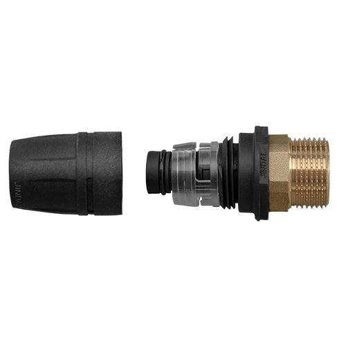 Ez-Hybrid Brass Male Thread With Plastic Nozzle - Color: Black