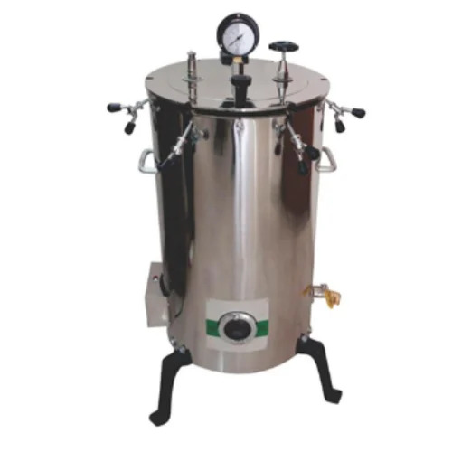 Autoclave Vertical 300 X 500 Mm  (35 Ltr)  Ms Outer - Color: Silver