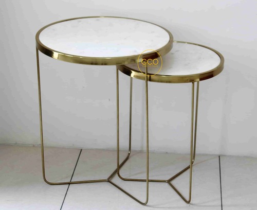 Nesting Table Set In Gold - Application: Anywhere