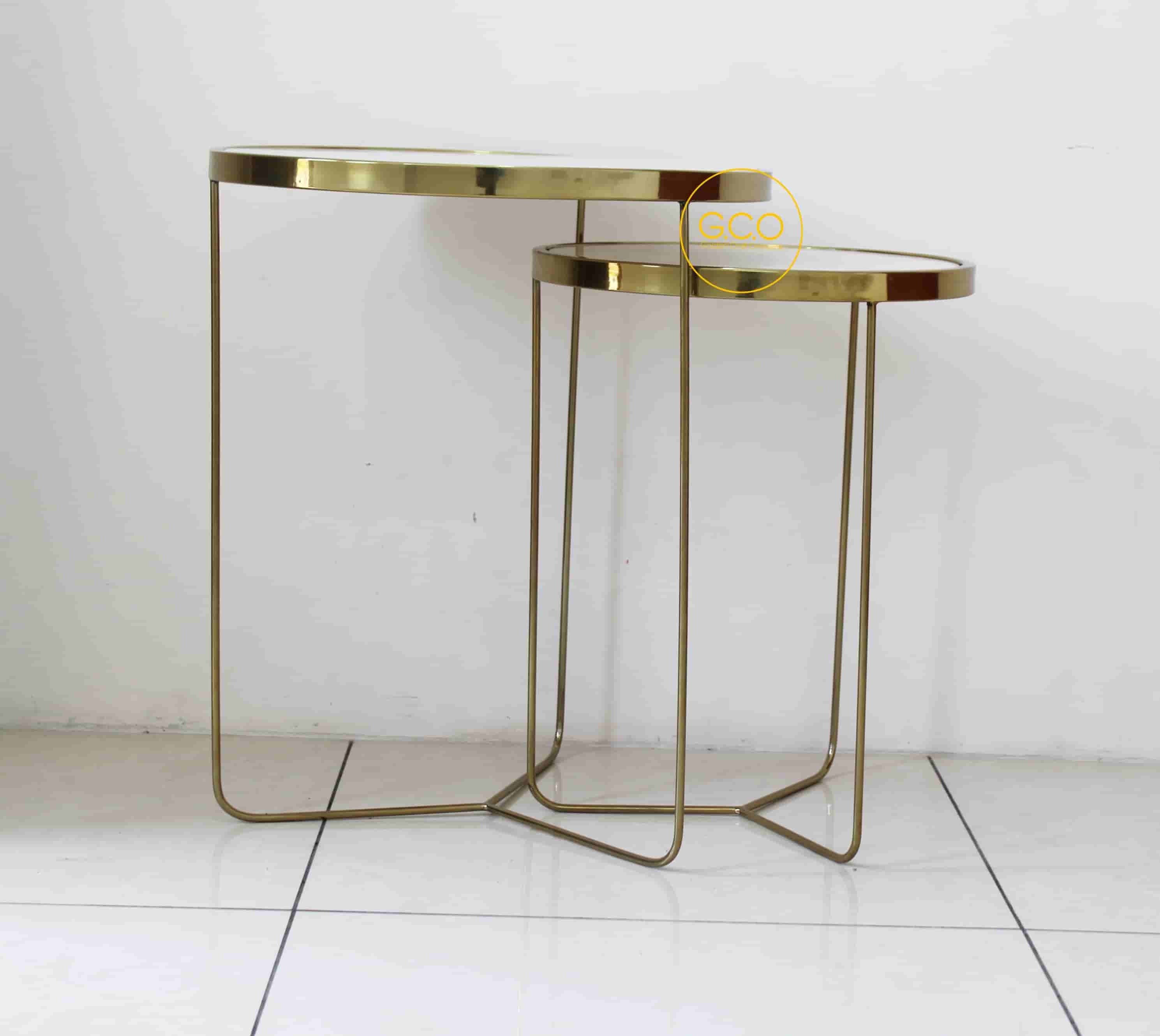 Nesting Table Set In Gold - Application: Anywhere