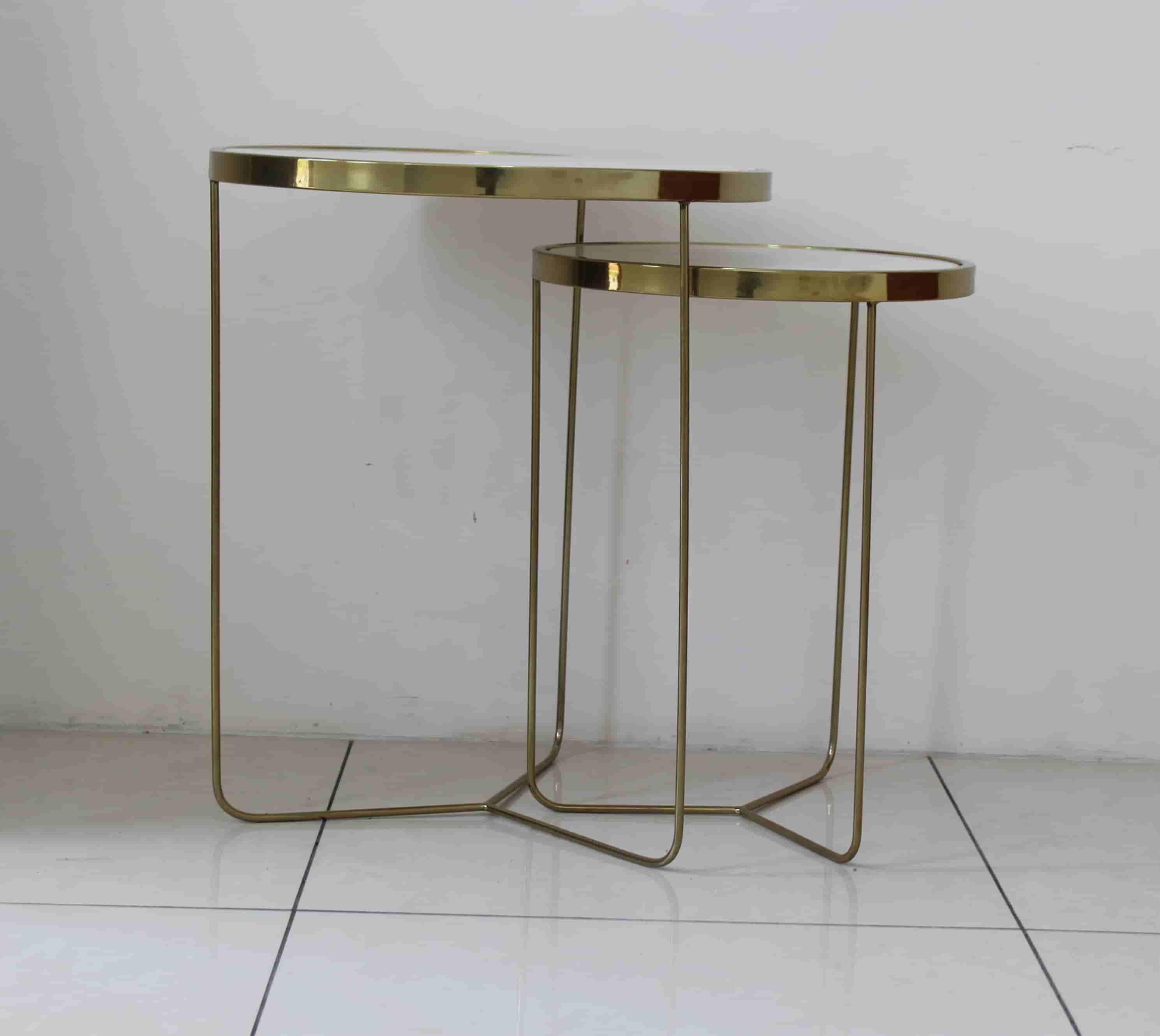 Nesting Table Set In Gold - Application: Anywhere