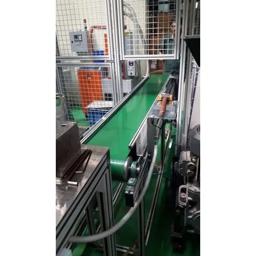 Three Phase Motorized Conveyor System - Material: Mild Steel