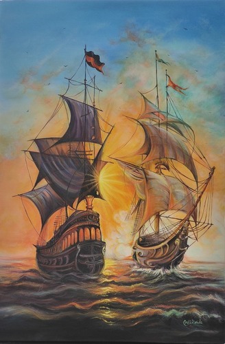 Beautiful Ship Canvas Painting